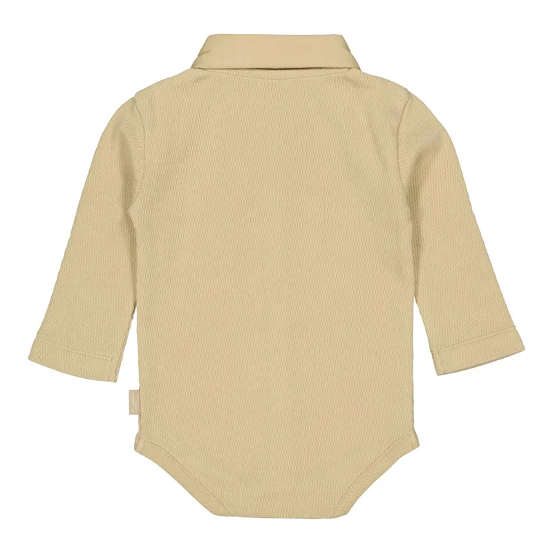 Levv Levv Polo-Body langarm Struktur, Beige, – Produktbild 1 von 2