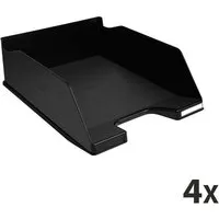 Exacompta 4 Exacompta Briefablagen Combo Maxi "ECOBlack", DIN A4+, Hoch, schwarz, für je 750 Blatt – Produktbild 1 von 1