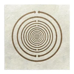 Veskor Cassiopeia Veskor Cassiopeia LAKHOVSKY SPULE Heilige Geometrie Linoldruck | 22 × 22 cm | Gold auf Naturweiß – Produktbild 1 von 1