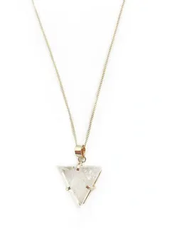 Crystal and Sage Crystal and Sage Bergkristall Dreieck Halskette gold filled – Produktbild 1 von 1
