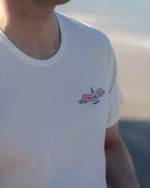 LAKOR LAKOR T-Shirt aus Bio-Baumwolle - The Smoking Salmon, Star white (weiß), – Produktbild 3 von 3