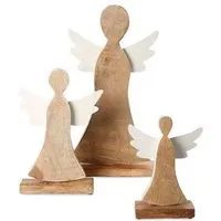Mitienda Shop Mitienda Shop Engel Holz Weihnachtsdeko 21cm – Produktbild 1 von 1