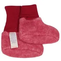 Cosilana Cosilana Baby Fleece Schühchen kbT Wolle Bio Baumwolle, Rot-melange, – Produktbild 1 von 1