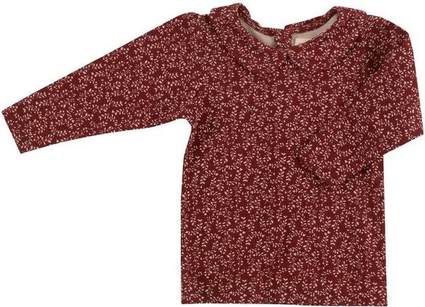 Pigeon by Organics for Kids Pigeon by Organics for Kids Langarmbluse "Peter Pan Collar Blouse", Rot (mit zweigenmuster), – Produktbild 1 von 1