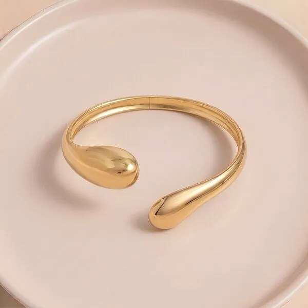 ELEKTROPULLI ELEKTROPULLI ROUND Armreif ca. 61 x 31 mm, verstellbar, Gold, – Produktbild 1 von 1