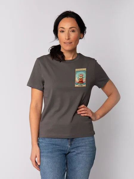 watapparel watapparel T-Shirt Frauen Tarot The Donut, Anthracite, – Produktbild 1 von 3