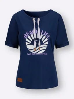 Witt Rundhalsshirt marine-ecru-bedruckt – Produktbild 1 von 1