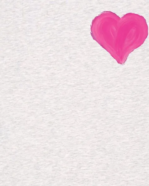 watapparel watapparel T-Shirt Frauen Pink Heart, Cool heather grey, – Produktbild 3 von 3