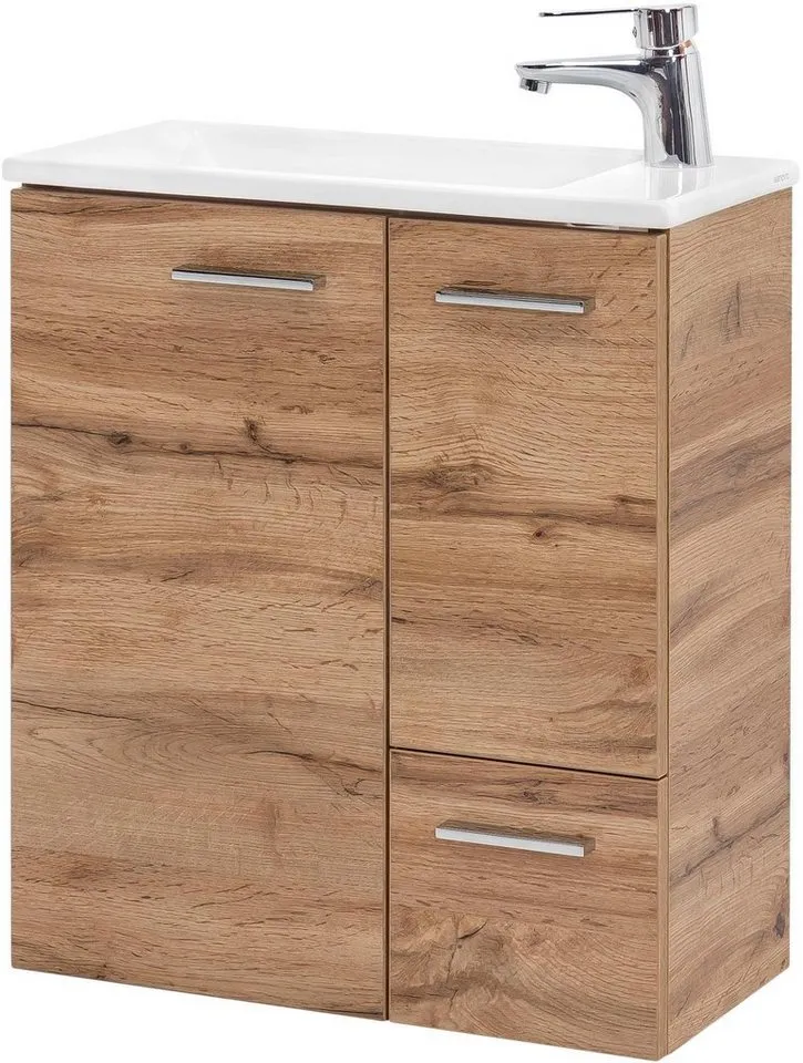 Schildmeyer Waschtisch Matteo, Waschtisch, Made in Germany, B: 50 cm, Solide Verarbeitung - Dieses Produkt ist in Deutschland gefertigt, Beige, – Produktbild 2 von 5