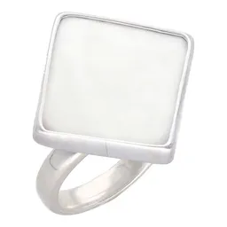 pakilia pakilia Silber Ring Perlmut eckig Fair-Trade und handmade – Produktbild 1 von 1