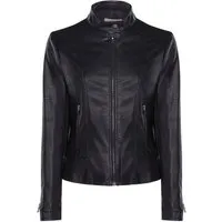 Will's Vegan Store Will's Vegan Store Damen vegan Motorradjacke Veganes Leder Schwarz, Schwarz, – Produktbild 2 von 3