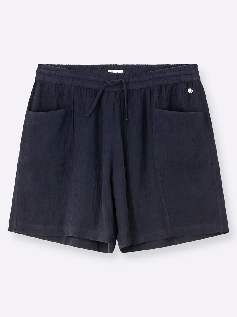 sheego Shorts tiefblau, Tiefblau, – Produktbild 2 von 2