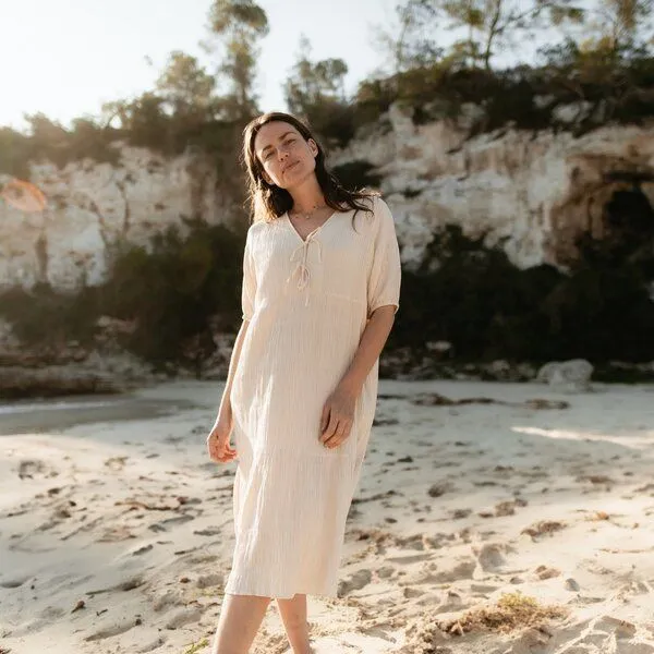 NORDLICHT NORDLICHT Kleid Silva aus Bio-Baumwolle, Natur, – Produktbild 3 von 4