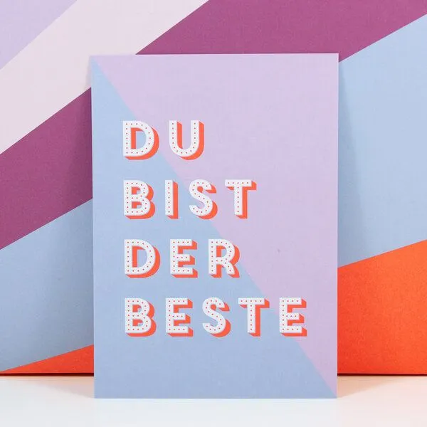 Bow & Hummingbird Bow & Hummingbird Postkarte "Du bist der Beste" – Produktbild 4 von 4