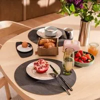 Clarissakork Clarissakork Tischset rund, Grafit (grau), – Produktbild 1 von 1