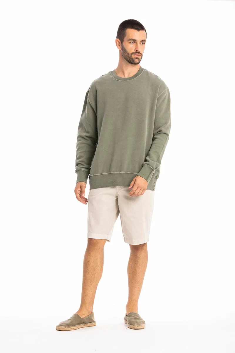 RAVENS VIEW IBIZA RAVENS VIEW IBIZA Herren vegan Sweatshirt Mistral Dust Olive, Olivgrün, – Produktbild 1 von 2