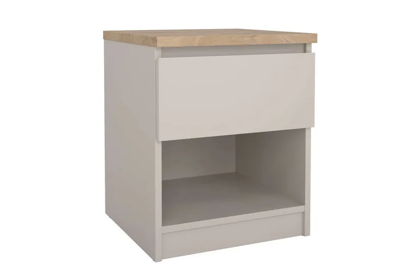 Home affaire Nachttisch Naia, Nachtkommode, Nachtschrank, Beistelltisch, mit 1 Schublade, Breite 40 cm, Höhe 50 cm, Braun, – Produktbild 1 von 8