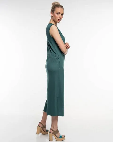 Alma & Lovis Alma & Lovis Legeres Midi-Kleid aus fließendem EcoVero | Pique Dress, Botanic (grün), – Produktbild 3 von 4