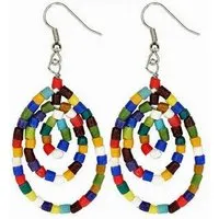 Global Mamas Ohrhänger "Sankofa" aus Recycling Glas, Global Mamas, Rainbow, – Produktbild 1 von 1