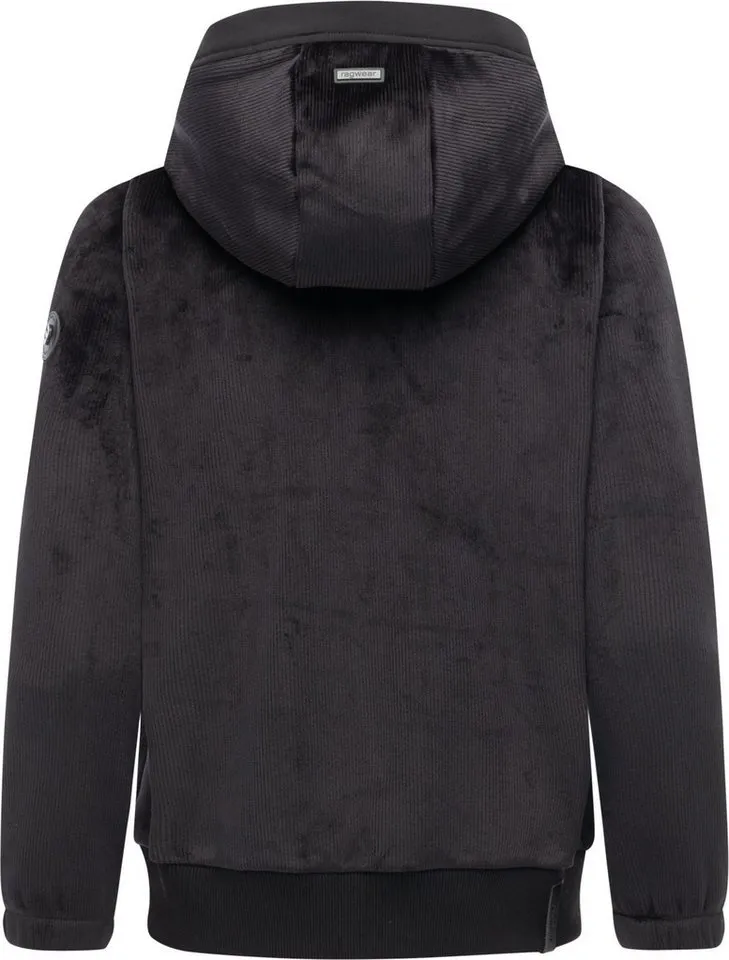 ragwear ragwear Fleecejacke Cousy Short Bonded Übergangsjacke mit kuscheligem Teddyfell-Innenfutter, Schwarz, – Produktbild 4 von 5