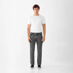 DAWN DUSK Regular Straight Minimal Stretch - Classic - Light Grey - Light Grey / 34 / 34 – Produktbild 1 von 1