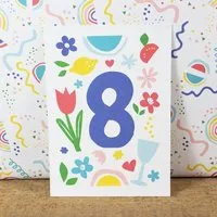 Bow & Hummingbird Bow & Hummingbird Postkarte Eight/Acht – Produktbild 1 von 1