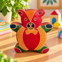 Janselo Teddybär Kinder-Spardose aus Shanti-Leder – Produktbild 1 von 1