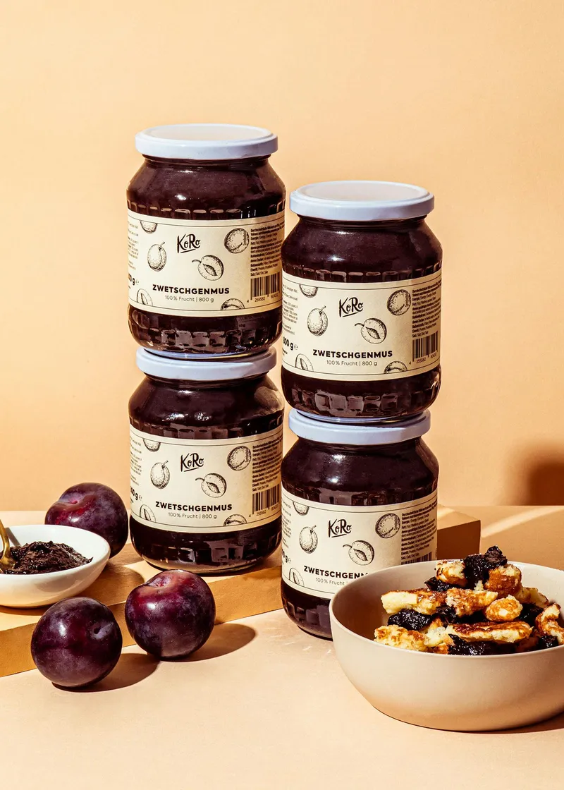 KoRo Zwetschgenmus 100 % Frucht 4 x 800 g – Produktbild 1 von 5