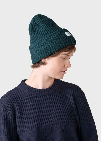 Klitmøller Collective Klitmøller Collective Wide Rib Beanie aus mulesingfreier Merinowolle, Moss green, – Produktbild 1 von 1
