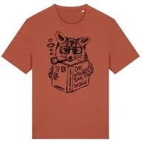päfjes päfjes Willi Waschbär liest ein Buch - Fair Wear Männer/Unisex T-Shirt - Heritage Brown – Produktbild 1 von 1