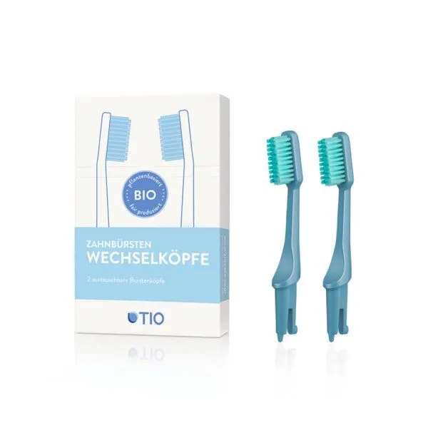 Tio Tio Zahnbürsten Wechselköpfe - 2er Pack - Medium, Gletscher, – Produktbild 1 von 1