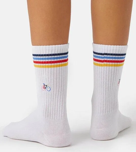 Natural Vibes Natural Vibes Fahrrad Tennissocken aus Biobaumwoll-Mix, Mehrfarbig, – Produktbild 2 von 3