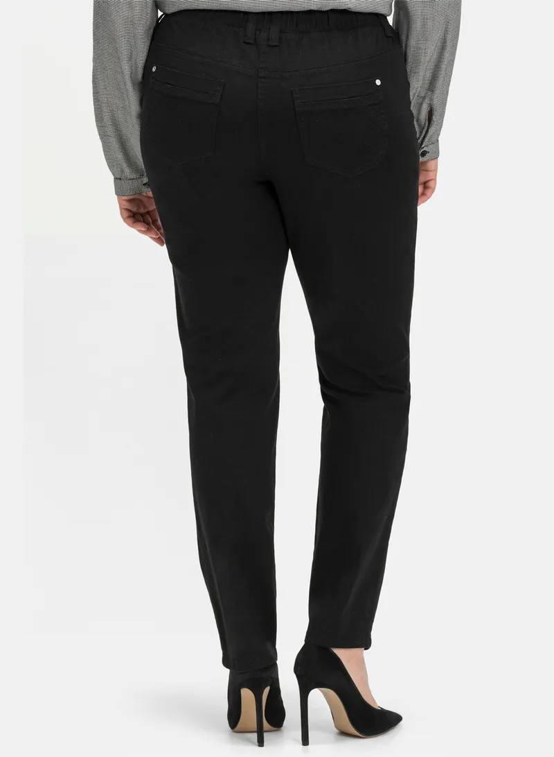sheego Schlupfhose schwarz, Schwarz, – Produktbild 1 von 2