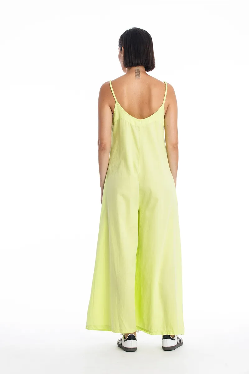 RAVENS VIEW IBIZA RAVENS VIEW IBIZA Damen vegan Jumpsuit Chiara Satin Kalkgelb, Gelb, – Produktbild 2 von 2
