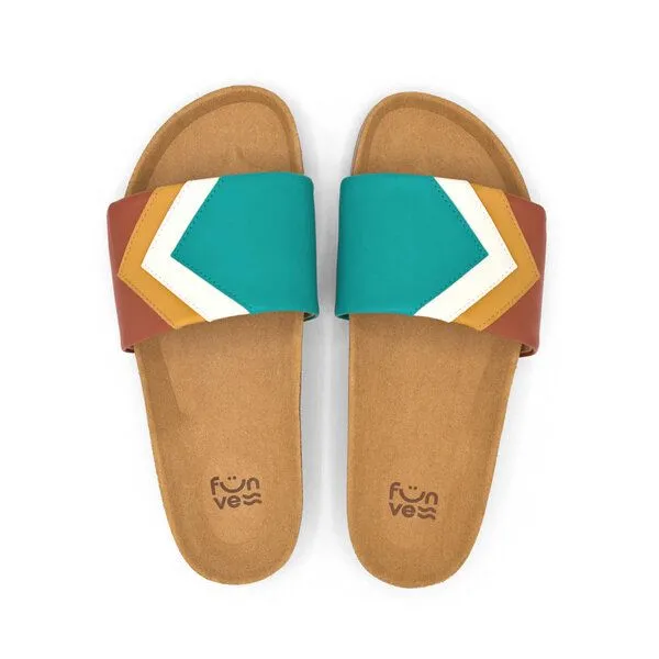 Fünve Fünve Vegane Slides mit Fußbett | Damen, Sunset (braun), – Produktbild 3 von 4