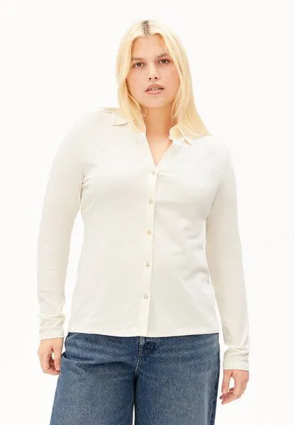 ARMEDANGELS ARMEDANGELS NALAANNIA Damen Bluse aus Bio-Baumwoll Mix, Oatmilk, – Produktbild 1 von 5