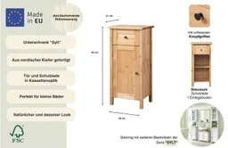 welltime Unterschrank Sylt Breite 40 cm, aus Massivholz Kiefer – Produktbild 1 von 1