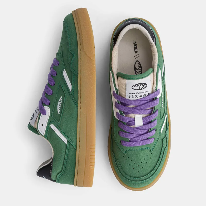 MoEa MoEa Herren vegan Sneaker Origin Low Forest Veganes Wildleder & Weißer Mais, Grün, – Produktbild 2 von 2