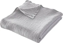 Wohndecke HEVIN, Musselin, 100% Baumwolle, Topseller!, LeGer Home by Lena Gercke, Tagesdecke im Baumwoll-Crinkle-Effekt, Musselin, leichte Kuscheldecke – Produktbild 1 von 1