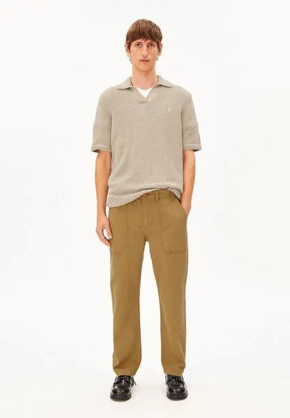 ARMEDANGELS ARMEDANGELS BOUCLE Herren Polo aus Bio-Baumwoll Mix, Sandstone, – Produktbild 4 von 4