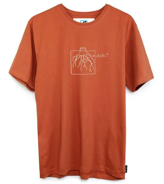Gary Mash GARY MASH Shirt Quadratwurzel groß aus Biobaumwolle, Ziegel, – Produktbild 1 von 4