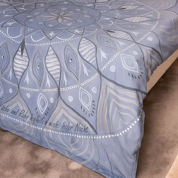 Spirit of OM Spirit of OM Bio-Bettwäsche Blue Heaven mit Rosenquarz – Produktbild 1 von 4
