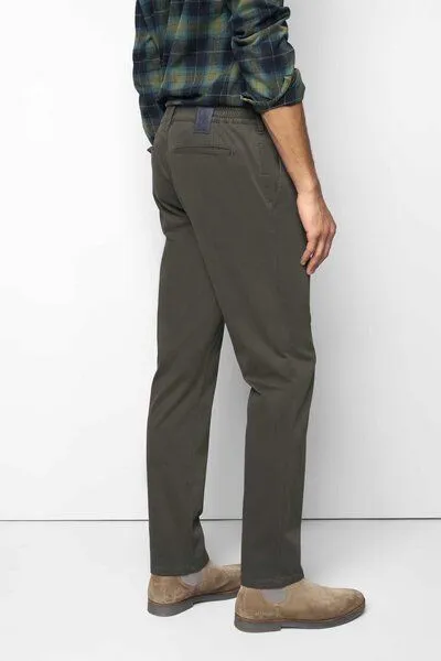 M 5 BY MEYER M 5 BY MEYER Sportliche Chino im Jersey Look, Grün (oliv), – Produktbild 1 von 8