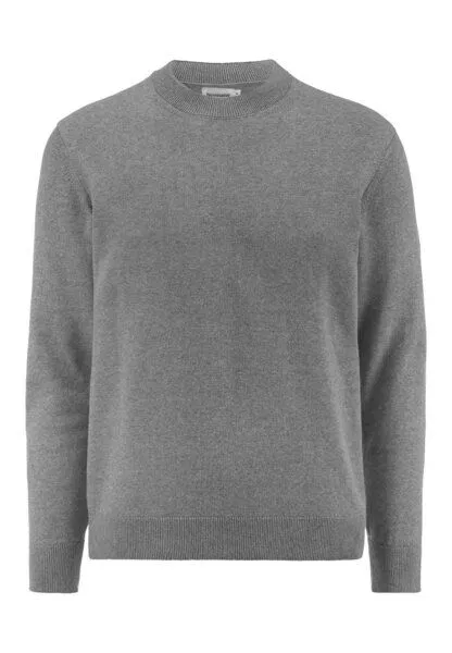 hessnatur hessnatur Strick Pullover Regular aus reiner Bio-Baumwolle, Grau, – Produktbild 4 von 5