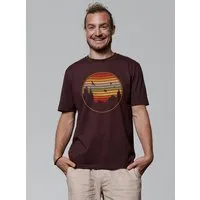 watapparel watapparel T-Shirt Sunset Berge & Tannen, Red brown, – Produktbild 1 von 1