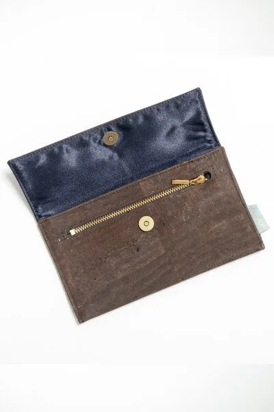 ein garten Studios ein garten Studios Corkskin Wallet / Mini Clutch Clap, Chocolate brown, – Produktbild 1 von 3