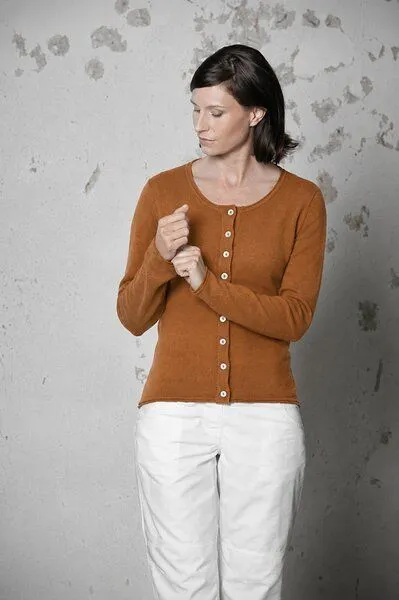 HempAge HempAge Damen Cardigan Carina, Almond braun, – Produktbild 2 von 4