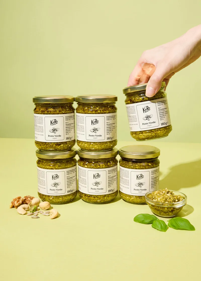 KoRo Veganes Pesto Verde 6 x 180 g – Produktbild 1 von 5