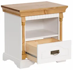 OTTO home Nachtkonsole Graz, aus massiver Kiefer, mit aufwendigen Details, Breite: 55 cm – Produktbild 1 von 1