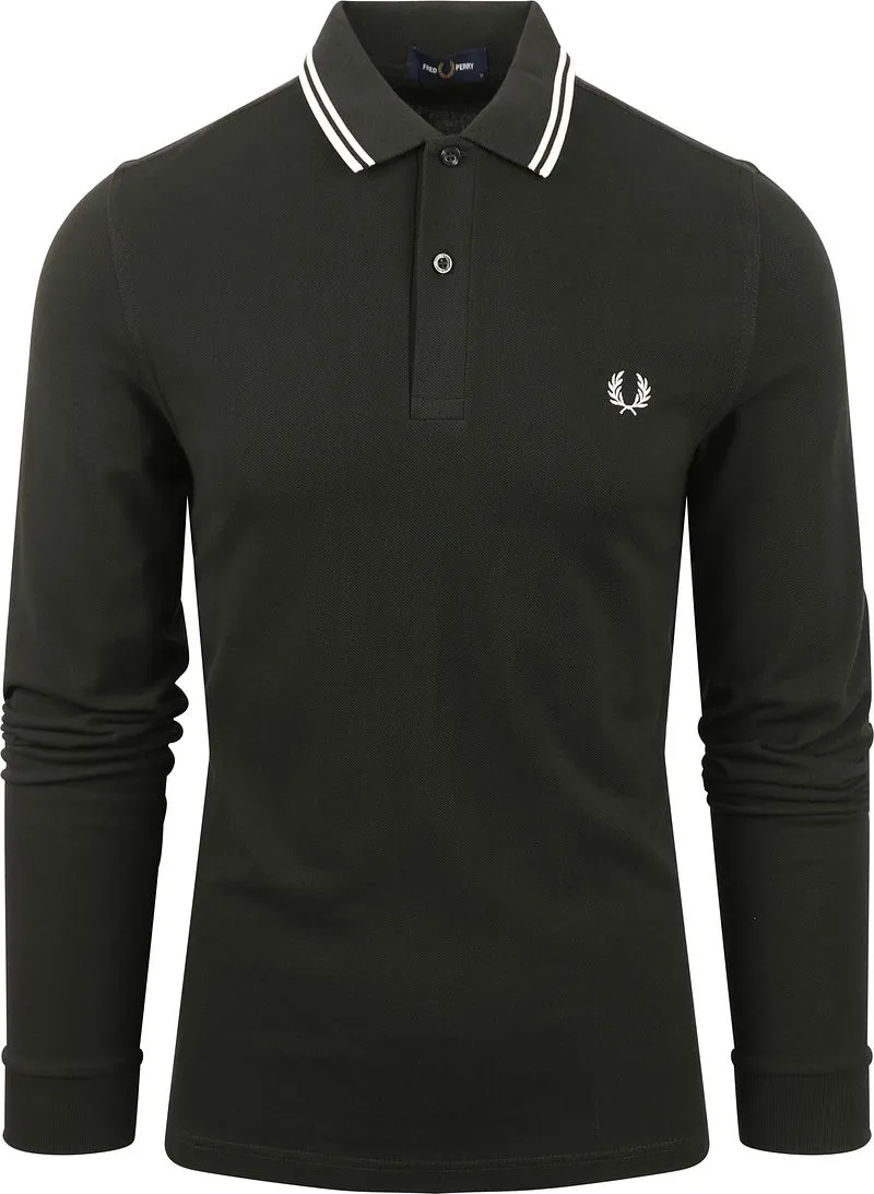 Fred Perry Fred Perry Langarm-Poloshirt Dunkelgrün T50 - Größe XL, Grün, – Produktbild 1 von 5